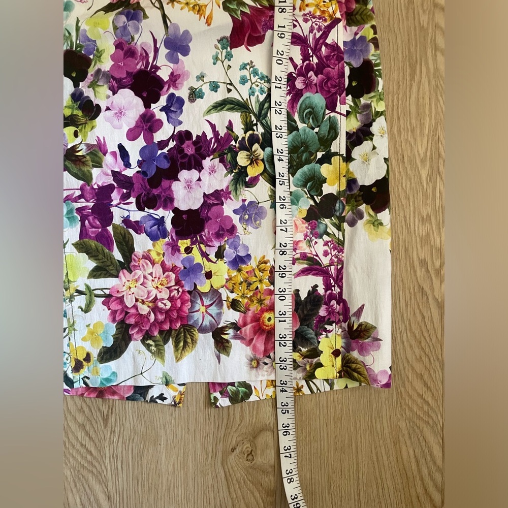 Riani Floral Sheath Dress White Purple Sz S - Picture 12 of 14